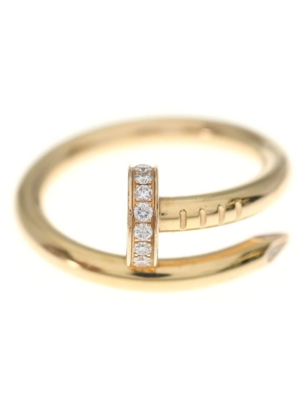 Cartier Juste un Clou Diamond Ring 750 18k Yellow Gold